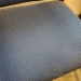 Dark Blue Office Side Guest Chair w/ Wood Tone Frame